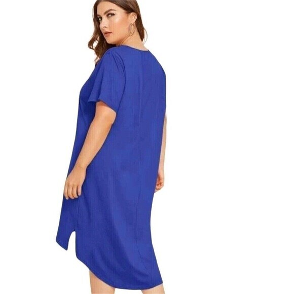 Shein Curve. Women's High-Low T-Shirt/Tunic Oversized Fit Loose Size 0xl‎ Dress. - Picture 2 of 8